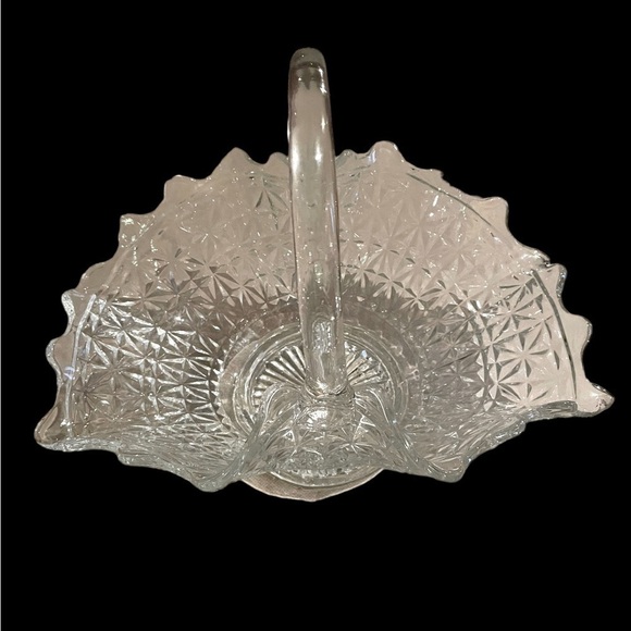 L.E Smith Rare Vintage Clear Solitaire basket - Picture 3 of 6